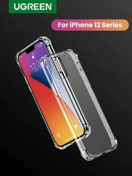 UGREEN Soft Phone Case for iPhone 12 Mini 12 Pro stødsikker PU Gummi Tilbage Cover Case til iPhone 12 Pro Max antal Mobiltelefon Tilfælde