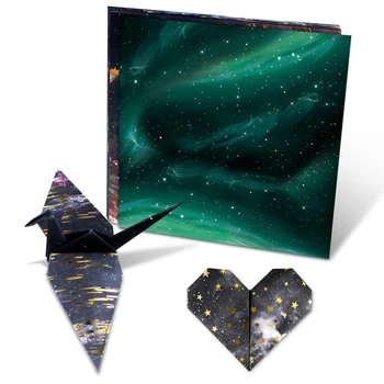 96pcs Origami Farvet Papir Planet Galaxy Star-Serien Folde Kranen Papir DIY Scrapbooking Håndlavet Papir at Gøre Gaver 8 farver