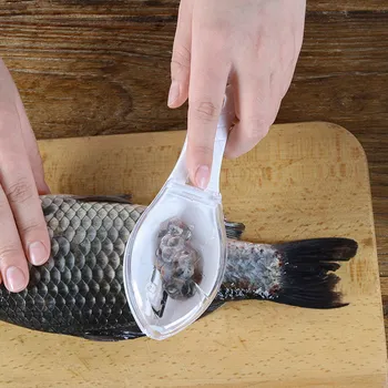 Fisk Hud Børste Skrabning Skala Børste Hurtigt At Fjerne Fisk Kniv Rivejern Praktisk Rengøring Af Køkken Madlavning Gadget Peeling Skraber