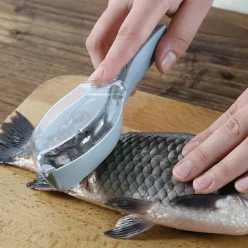 Fisk Hud Børste Skrabning Skala Børste Hurtigt At Fjerne Fisk Kniv Rivejern Praktisk Rengøring Af Køkken Madlavning Gadget Peeling Skraber