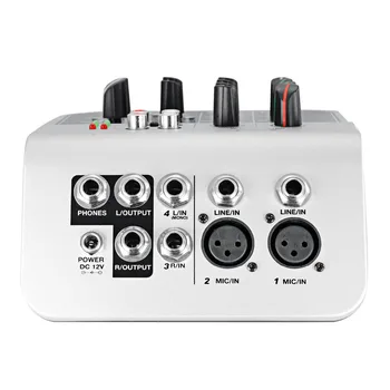 Neewer Mixing Console Kompakt Lyd-og 2-Kanals Mixer for Kondensator Mikrofon(NW02-1A) USA/EU Stik
