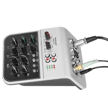 Neewer Mixing Console Kompakt Lyd-og 2-Kanals Mixer for Kondensator Mikrofon(NW02-1A) USA/EU Stik