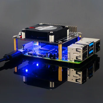 Raspberry Pi Turbo Fan ICE Køling Expanstion Bord med LED-Lys til Raspberry Pi 4 Model B/3B+/3B
