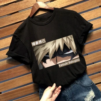 Harajuku Min Helt den Akademiske verden Fashion Japansk Anime-T-Shirt Mænd Bakugou Katsuki Sjove T-shirt med Cool Streetwear Par Hip Hop Top