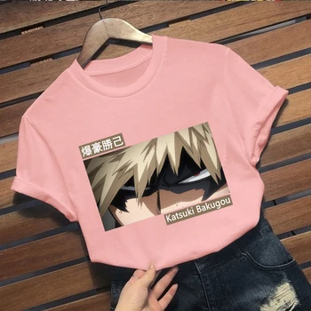 Harajuku Min Helt den Akademiske verden Fashion Japansk Anime-T-Shirt Mænd Bakugou Katsuki Sjove T-shirt med Cool Streetwear Par Hip Hop Top
