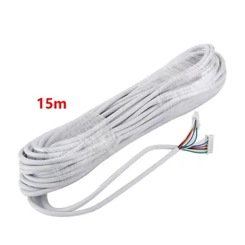 15M 2.54*6P 6 wire kabel til video intercom Farve Video Dør Telefon dørklokken kablede Intercom-kabel