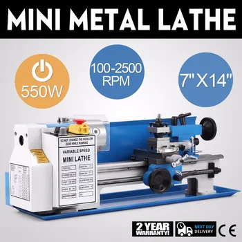 VEVOR 550W Mini Metal Drejebænk Bearbejdning af Træ Værktøj Maskine med Variabel Hastighed, Fræsning Digital Display