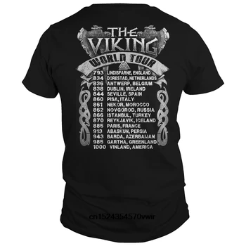 Sjove Mænd T-Shirt Kvinder Nyhed Tshirt Viking World Tour Cool T-Shirt