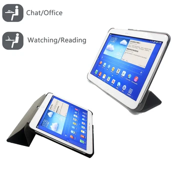 Flip Slank Beskyttende PU Læder taske Til Samsung Galaxy Tab 3 10.1 tommer P5200 P5220 P5210 Tablet Stå Auto Sleep Cover Sag