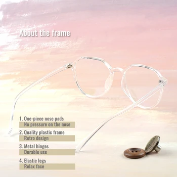 Toketorism Gennemsigtig Kvinder Briller Optisk Ramme Recept Briller Rammer Almindeligt Briller
