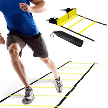 Speed Agility stigen 6 meter justerbar folde trapper til leg at træne fodbold, basketball, fitness