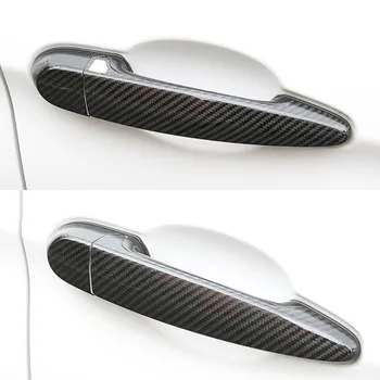 Til BMW X6 X6M E71, E72 2008 2009 2010 2012 2013 VENSTRESTYRET Bil Styling Ægte Carbon Fiber Ydre dørhåndtag Dække