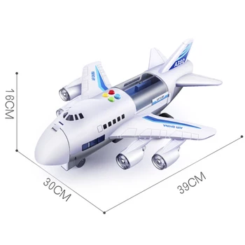 Kids Legetøj Simulering Styr Inerti Fly Musik Stroy Med Belysning Fly Passager Fly Toy Diecasts Bil Dreng Pædagogisk Legetøj
