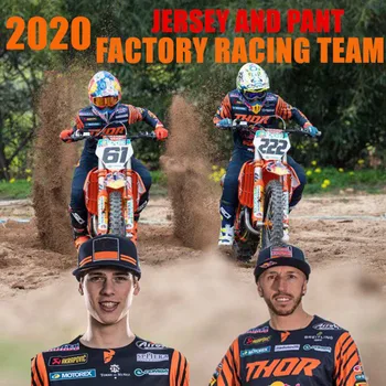 2020 Motocross Passer Factory Racing Motocross Team Trøje Og Bukser ATV Gear Sæt Dirt Bike Jersey Sat MX Racing Combo