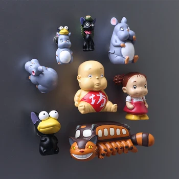 Miyazaki Køleskab Magnet Chihiro Kaonashi Totoro 3D Kreative Magnetiske Klistermærker Hjem Indretning Køkken Tilbehør Tegnefilm