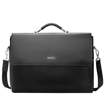 2019 Modebranchen Mænd Rejsetaske Læder Laptop Taske Tote Afslappet Mand Bag For mandlige skuldertaske Mandlige Kontor Messenger Tasker