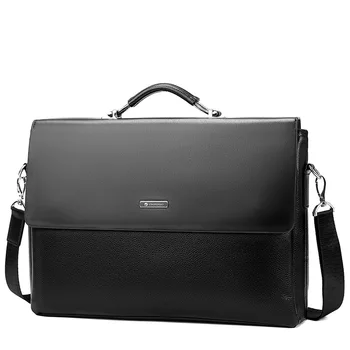 2019 Modebranchen Mænd Rejsetaske Læder Laptop Taske Tote Afslappet Mand Bag For mandlige skuldertaske Mandlige Kontor Messenger Tasker