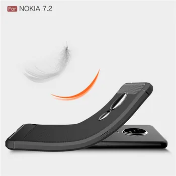 For Nokia 7.2 Case Telefon Kofanger Bløde Carbon Fiber Beskyttende Bagcover Til Nokia 7.2 Telefon Tilfældet For Nokia 7.2 Funda 6.3