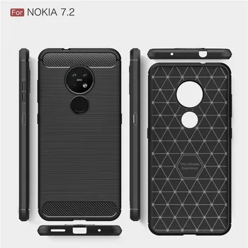 For Nokia 7.2 Case Telefon Kofanger Bløde Carbon Fiber Beskyttende Bagcover Til Nokia 7.2 Telefon Tilfældet For Nokia 7.2 Funda 6.3