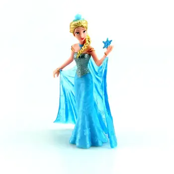 Disney 5Pcs/Set 10-12cm Høj Kvalitet Pvc Action Figurer, Søde Tegneserie Mini Prinsesse Frosne Elsa Havfrue Legetøj Modeller Piger Gaver
