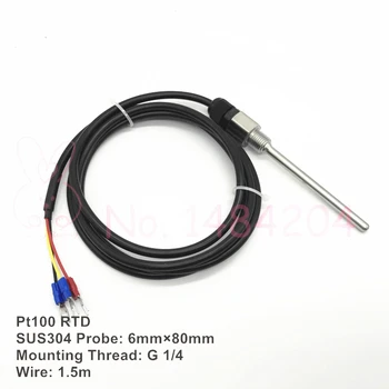 PT100 SUS304 Boliger Platinum Modstand Temperatur Sensor Skrue BSP 1/4