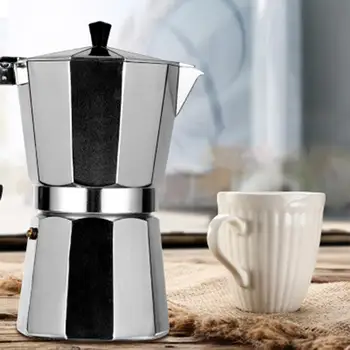 Moka Potter Aluminium Og Pot 50/100/150/300/450/600ml Og Kaffefaciliteter Espresso Kaffemaskine Komfur Mokka Pot El-Komfur