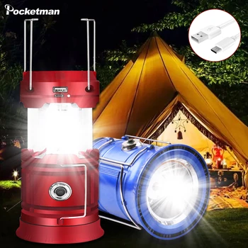Bærbare Camping Lys USB-Genopladelige Lygte Camp Lampe Nødsituation Lampe Vandtæt Overlevelse Lanterner til Camping