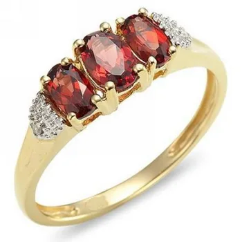 SuoHuan Størrelse 6-10 Elegant Dame Ring Kvindelige Røde Zirkonia Sten, Krystal, Guld, Fyldt Engagement Mode Finger Band Smykker Gave