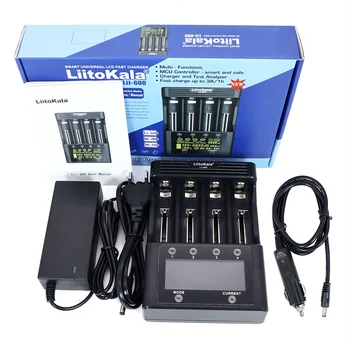 4stk LiitoKala NCR18650B 3400mAh Genopladelige batterier med Lii-600 Batteri Oplader til 3,7 V Li-ion 18650 21700 26650 1,2 V NiMH