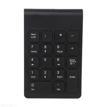 Bærbare 2,4 G Digitale Trådløse Tastatur USB-Nummer Pad 18 Taster Numerisk Tastatur