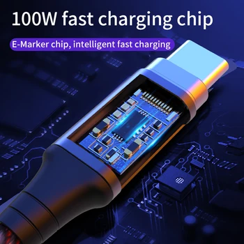 5A 100W PD Magnetisk Oplader USB Type C Til USB-C-Kabel Til MacBook Super Hurtig Opladning Data Magnetisk Tråd Til xiaomi 10 pro Ledning