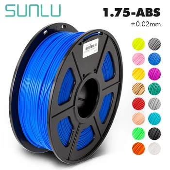 Sunlu 3d-printer ABS filament 3D-Printer ABS Filament 1.75 mm 1 KG/Rulle Spool-Dimensionel Nøjagtighed+/-0.02 mm ingen boble