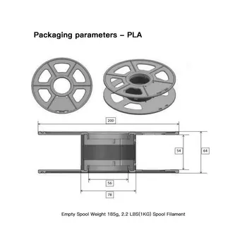 Sunlu 3d-printer ABS filament 3D-Printer ABS Filament 1.75 mm 1 KG/Rulle Spool-Dimensionel Nøjagtighed+/-0.02 mm ingen boble