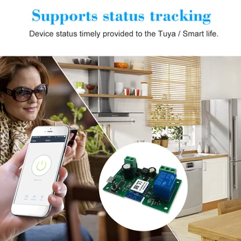 Tuya Trådløst internet Switch Relæ Modul Enkelt-vejs Kontrol, der er Kompatible med Google Home/Reden Amazon Alexa IFTTT Smart Home Automation