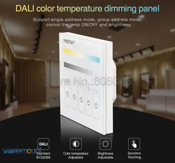 MiBOXER DALI 86 Touch-Panel CCT Farve Temperatur Justerbar Smart LED-Controller DP2 for CCT LED Strip