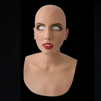 Halloween Skaldet Skønhed Kvinder Latex Maske Halloween Realistisk Sjove Full Face-Maske, Latex Maske Maskerade Cosplay Parti Prop