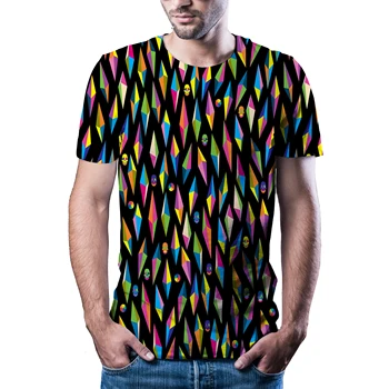 2020 sommeren stereo symmetri holdbare t-shirt, mænds mode 3D-T-shirt kortærmet Harajuku hip-hop sød T-shirt