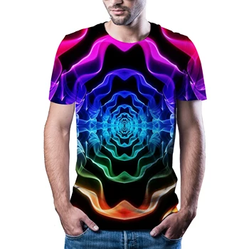 2020 sommeren stereo symmetri holdbare t-shirt, mænds mode 3D-T-shirt kortærmet Harajuku hip-hop sød T-shirt
