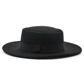 God kvalitet Panama Ren uld Cashmere Formet Solid Borsalino Hat vinter Følte spiller Jazz Hat for mænd og kvinder Fedoras