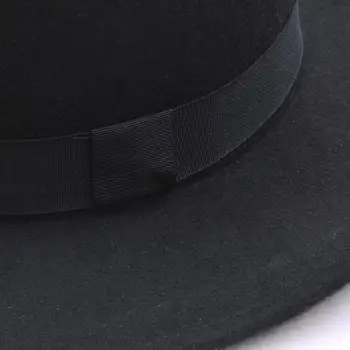 God kvalitet Panama Ren uld Cashmere Formet Solid Borsalino Hat vinter Følte spiller Jazz Hat for mænd og kvinder Fedoras