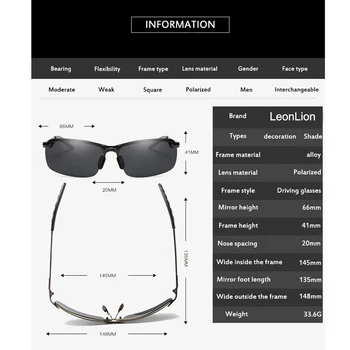 LeonLion 2021 Polariserede Solbriller Mænd Brand Designer Klassiske Metal Solbriller Kvinder/Mænd Udendørs Rejse Kørsel Oculos De Sol