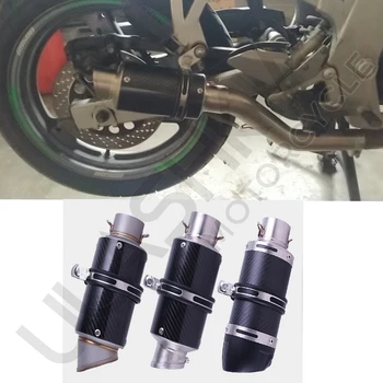 Universal Motorcykel modificeret udstødning rør carbon fiber udstødning FZ1 MT09 Z1000 SV650 db killer at fjerne udstødningsrør