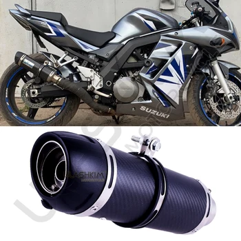 Universal Motorcykel modificeret udstødning rør carbon fiber udstødning FZ1 MT09 Z1000 SV650 db killer at fjerne udstødningsrør