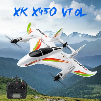 XK X450 VTOL-2,4 G 6CH 6-alt andet som passer ind ' s EPO 450mm Vingefang 3D/6G Mode Omskifter Kunstflyvning RC Fly Kit RTF w/ Sender RC Legetøj