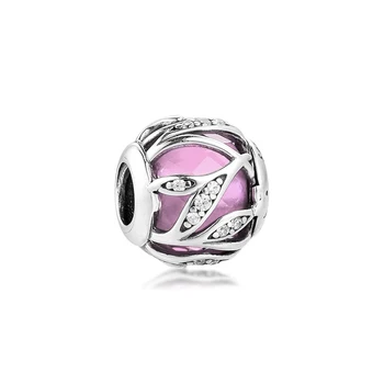 Passer til Pandora Armbånd Perler til smykkefremstilling Oprindelige 925 Sterling Sølv Naturens Udstråling Krystal Perle Charms Kralen