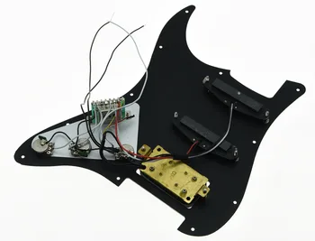 Sort 3 Lags Prewired Lagt Strat HSS Pickguard for Squier Import Stratocaster