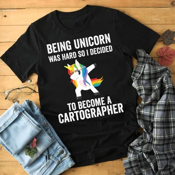 Kartograf T-Shirt Gave Unicorn Kartograf Gave T-Shirt Til Kvinder, Piger