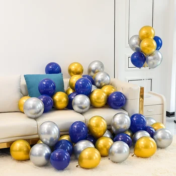 50stk 12 tommer Guld, Sølv, Sort Metallic Latex Balloner Bryllup Dekorationer Chrome Helium Globos Fødselsdag Dekoration Voksen