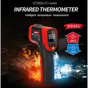 Ifrared Termometer Række -32 -1300 Grader Celsius HD Farve Displayet Industrial Temperatur Måling IR-Pistol Høj Præcision