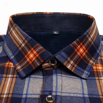 Aoliwen mærke 2020 ny mænds varm skjorte dobbelt-sidet flannel uld vinter lang-langærmet ternet skjorte 20-farve varm mænds tøj